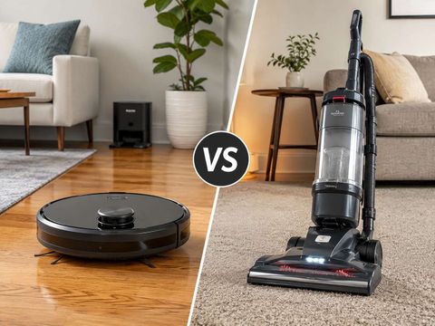 Robot Vacuum vs Upright Explore Smart Cleaning Performance
