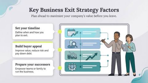 Business Exit Strategy Guide: Company Valuation, Ownership Transfer, Financial Planning, and Transition Insights